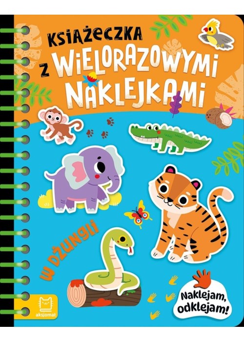 Książeczka z wielorazowymi naklejkami. W dżungli
