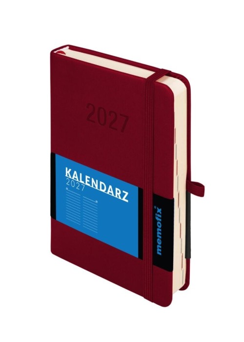 Kalendarz 2027 Memofix B6 DNS bordowy
