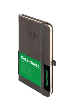 Kalendarz 2027 Memofix A6 TDW grafitowy