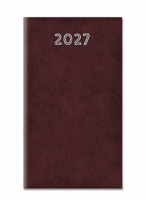 Terminarz 2027 tygodniowy standard bordowy