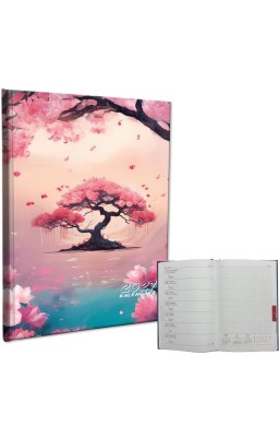 Kalendarz 2027 A5 tygodniowy notatka Sakura