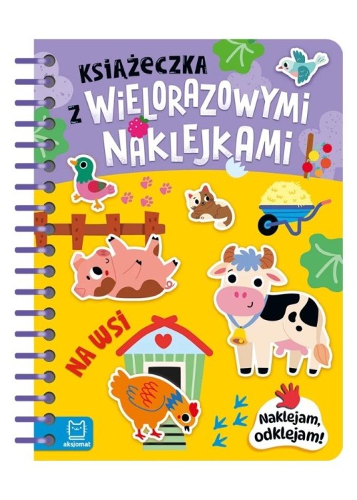 Książeczka z wielorazowymi naklejkami. Na wsi