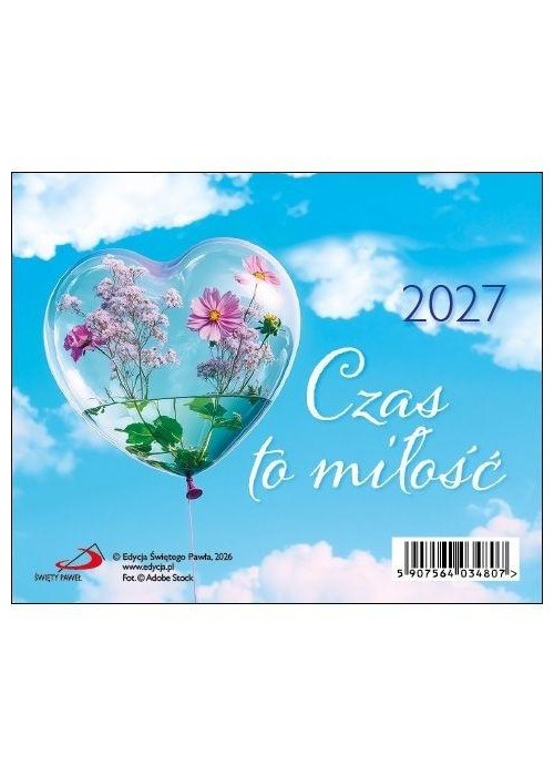 Kalendarz 2027 biurkowy - Czas to miłość