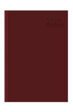 Kalendarz 2027 dzienny A5 basic bordowy TOP2000