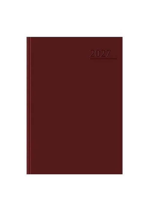 Kalendarz 2027 dzienny A5 basic bordowy TOP2000