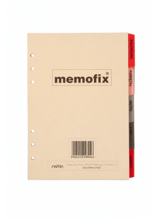 Wkład kalendarzowy 2027 Memofix A5 komplet