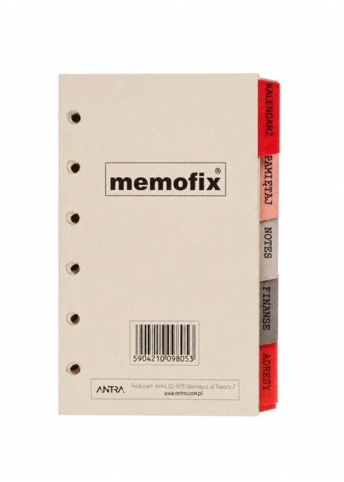 Wkład kalendarzowy 2027 Memofix A6 K komplet