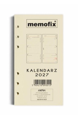 Wkład kalendarzowy 2027 Memofix B6 ST/TDW