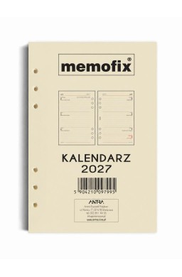 Wkład kalendarzowy 2027 Memofix A5 TDW