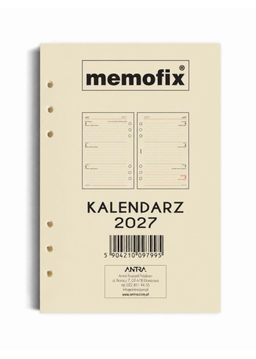 Wkład kalendarzowy 2027 Memofix A5 TDW