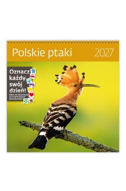 Kalendarz 2027 ścienny 30x30cm Polskie ptaki HELMA