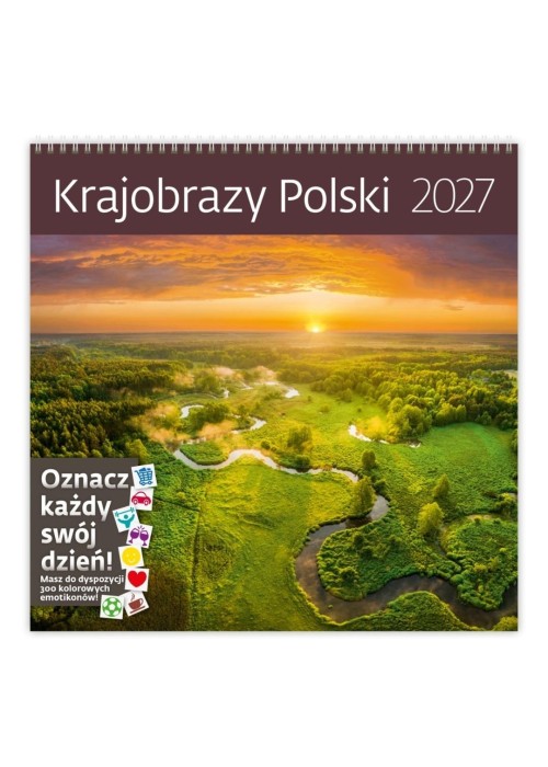 Kalendarz 2027 ścienny 30x30cm Krajobrazy... HELMA