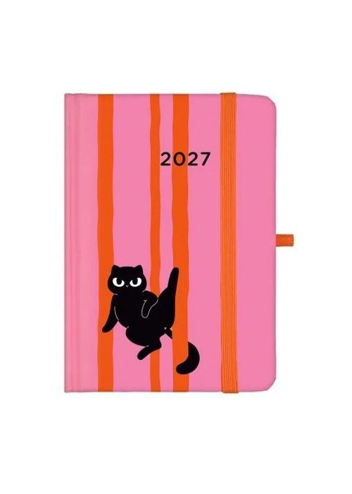 Kalendarz 2027 B6 dzienny Czarny Kot ALBI