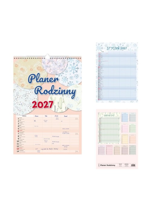 Kalendarz 2027 miesięczny Rodzinny Planer