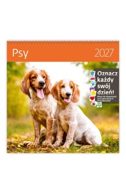 Kalendarz 2027 ścienny 30x30cm Psy HELMA
