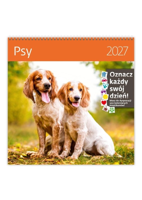 Kalendarz 2027 ścienny 30x30cm Psy HELMA