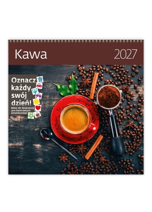 Kalendarz 2027 ścienny 30x30cm Kawa HELMA
