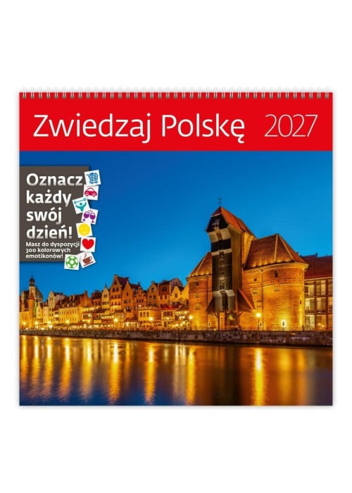 Kalendarz 2027 ścienny 30x30cm Zwiedzaj... HELMA