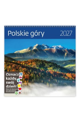 Kalendarz 2027 ścienny 30x30cm Polskie Góry HELMA