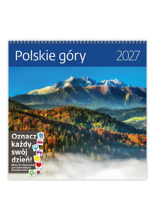Kalendarz 2027 ścienny 30x30cm Polskie Góry HELMA