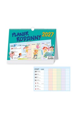 Kalendarz 2027 biurkowy tygodniowy planer