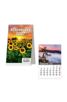 Kalendarz 2027 biurkowy miesięczny pionowy