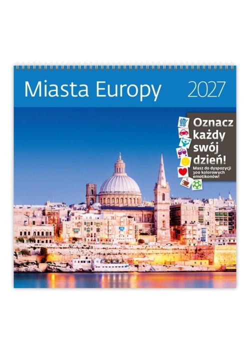 Kalendarz 2027 ścienny 30x30cm Miasta Europy HELMA