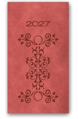 Kalendarz 2027 książkowy A6 Relief ceglasty MIX