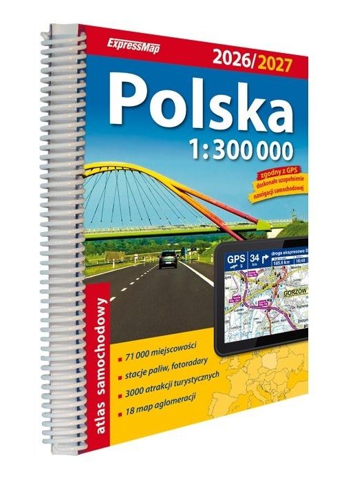 Polska Atlas Samochodowy 2026/2027 1:300 000