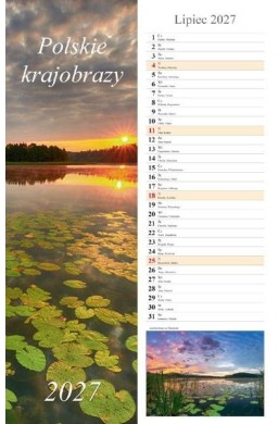 Kalendarz 2027 ścienny pasek Polskie krajobrazy