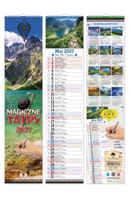 Kalendarz 2027 paskowy wąski magiczne Tatry