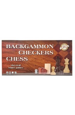 Zestaw gier 3w1 szachy, warcaby, backgammon