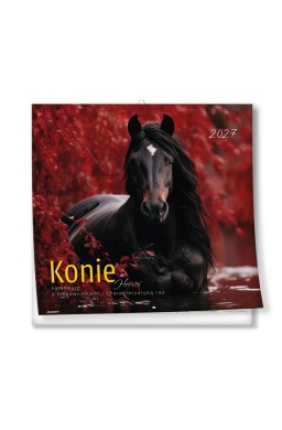 Kalendarz 2027 ścienny 30x30cm Konie
