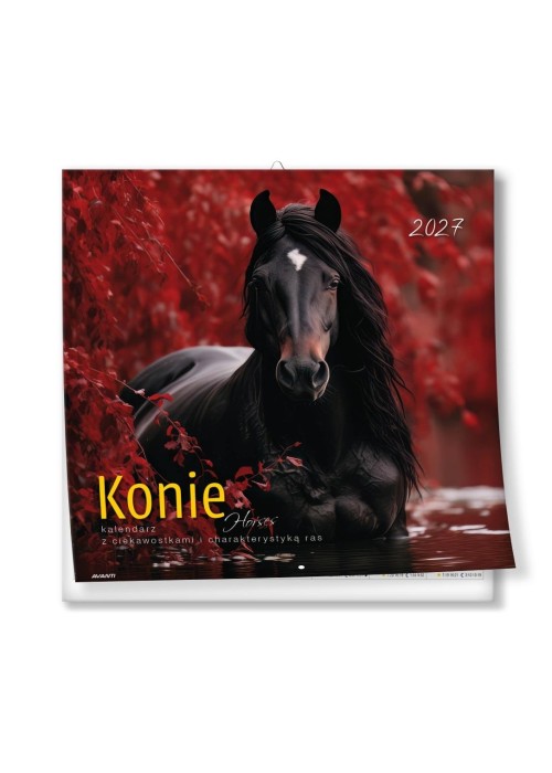 Kalendarz 2027 ścienny 30x30cm Konie