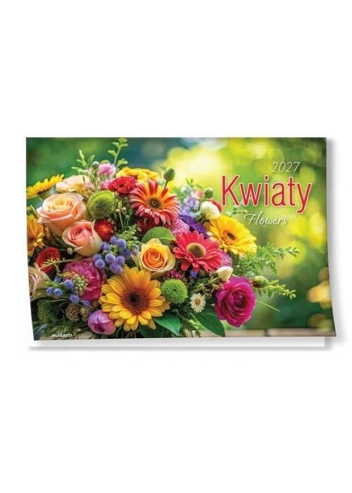 Kalendarz 2027 ścienny albumowy Kwiaty
