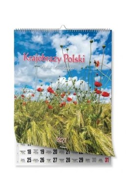 Kalendarz 2027 ścienny 23x30,5cm Krajobrazy Polski