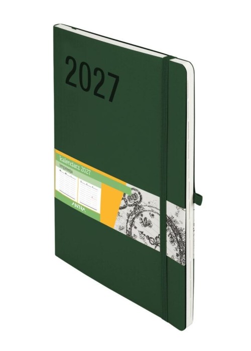 Kalendarz 2027 Impresja B5 tygodniowy zielony