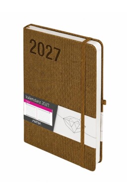 Kalendarz 2027 Rubi A5 dzienny złoty
