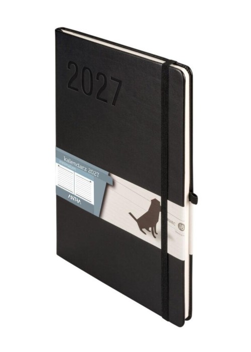 Kalendarz 2027 Minimalizm B5 tygodniowy czarny
