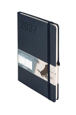 Kalendarz 2027 Minimalizm A5 tygodniowy granatowy