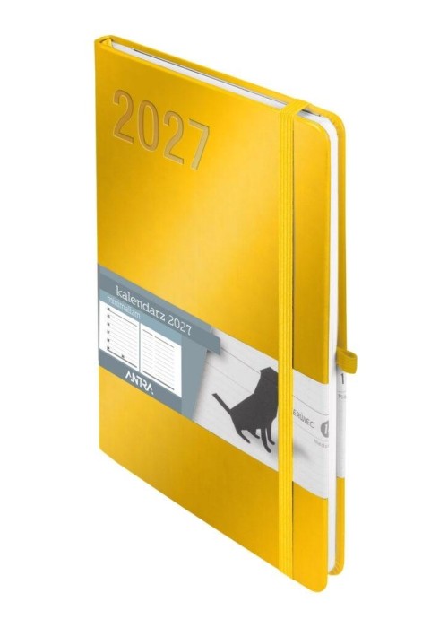 Kalendarz 2027 Minimalizm A5 tygodniowy złoty