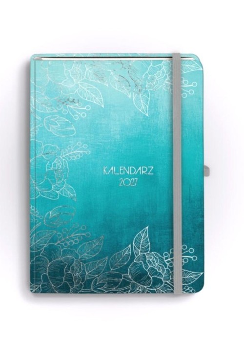 Kalendarz 2027 Botanical A5 dzienny ocean