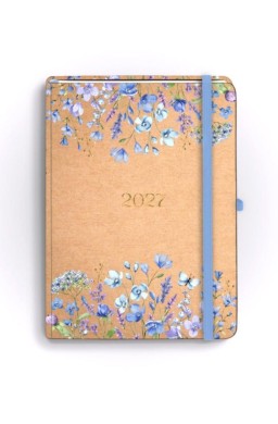 Kalendarz 2027 Kraft A5 tygodniowy blue