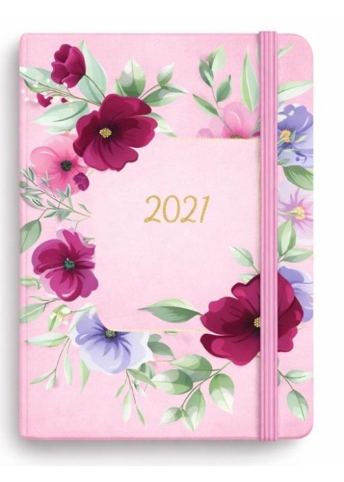 Kalendarz 2027 Botanical A6 tygodniowy azalia róż
