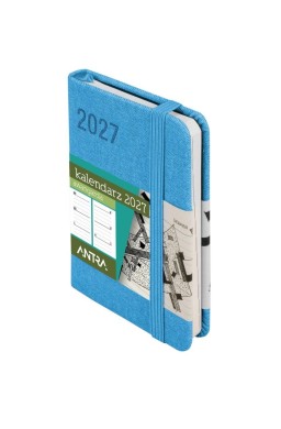 Kalendarz 2027 Awangarda A7 tygodniowy niebieski