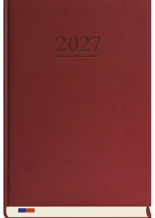 Terminarz 2027 stacjonarny bordo