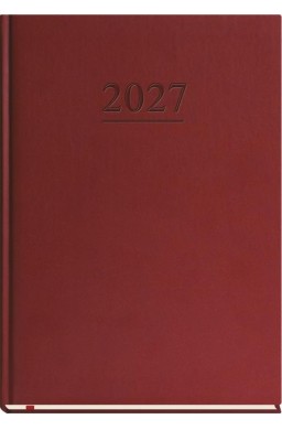 Terminarz 2027 A4 tygodniowy uniwersalny bordo
