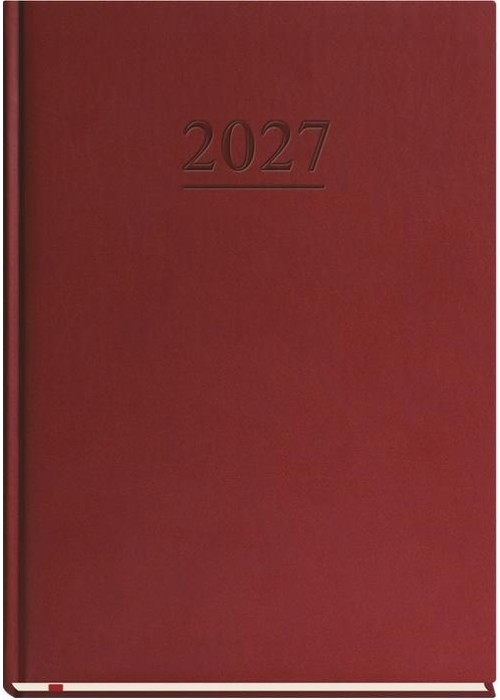 Terminarz 2027 A4 tygodniowy uniwersalny bordo