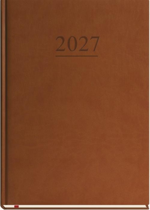 Terminarz 2027 A4 tygodniowy uniwersalny brąz