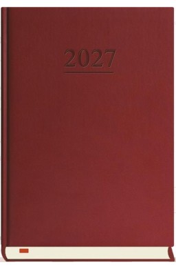 Terminarz 2027 A5 dzienny Menadżera bordo
